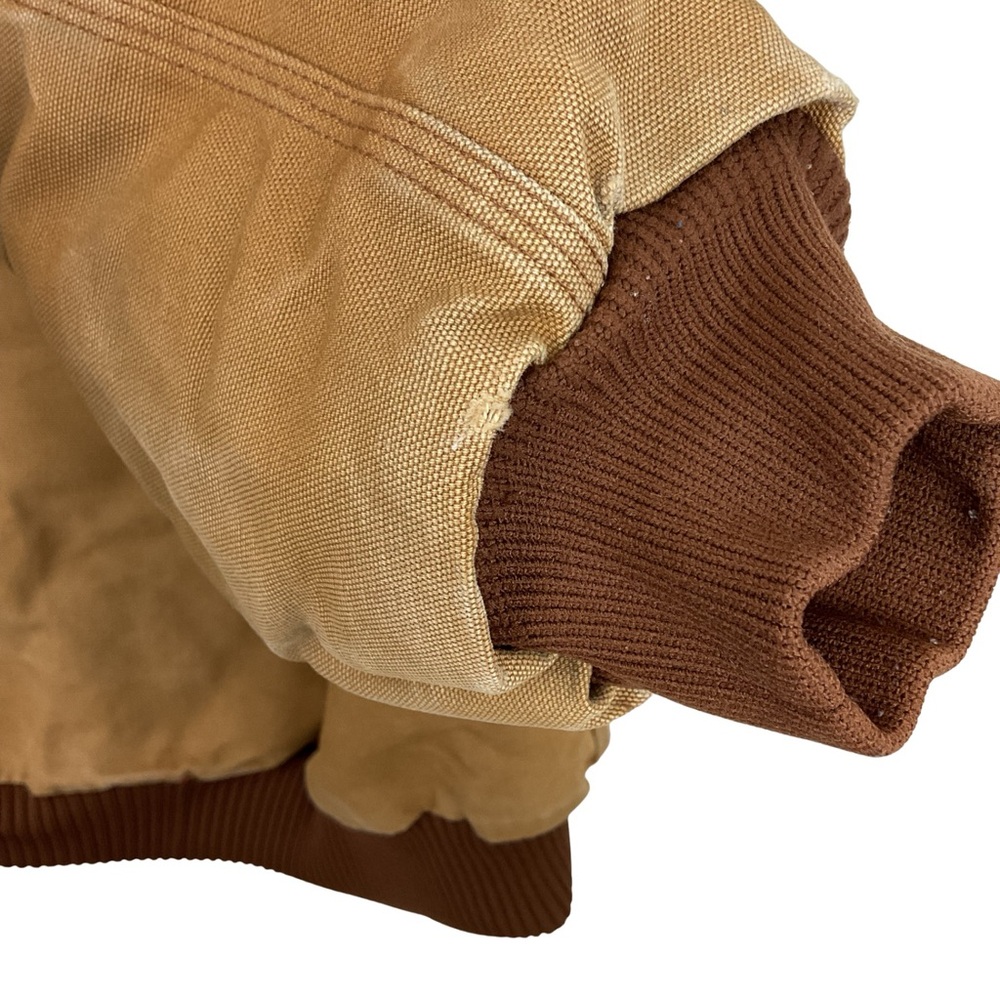 Y2K Carhartt Brown Jacket Large Duck Cotton Canvas Quilted Lining Chore Coat - Picture 5 of 11